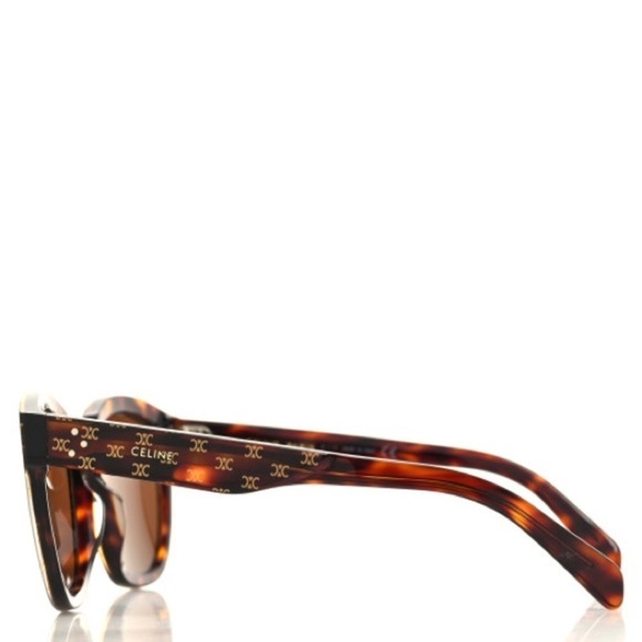 Celine Monogram Acetate Triomphe CL 40167I Sunglasses Havana NWT main image 10